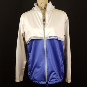 Vintage Adidas windbreaker zip 2 tone vents H212